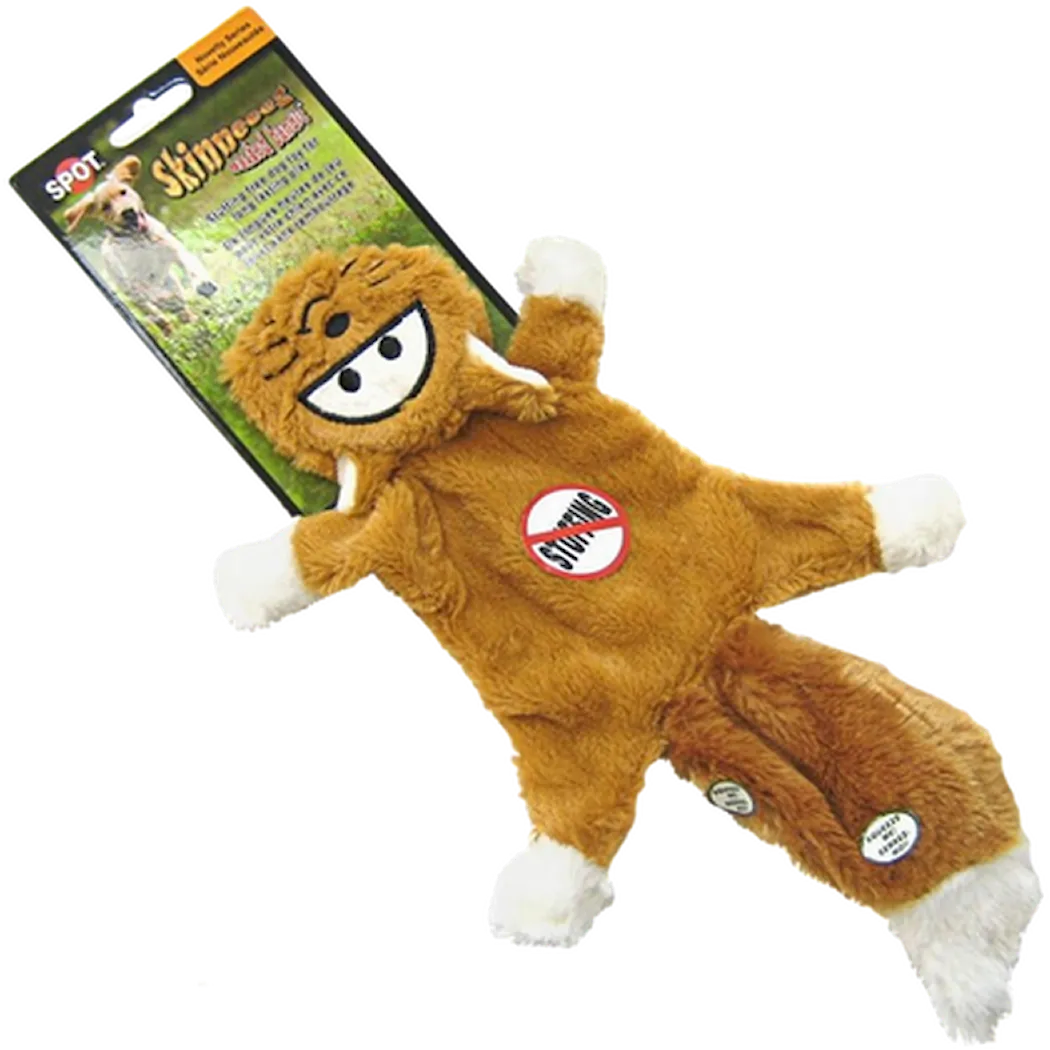 Spot Skinneeez Masked Bandit - Stuffing Free Dog Toy Brown 35 cm
