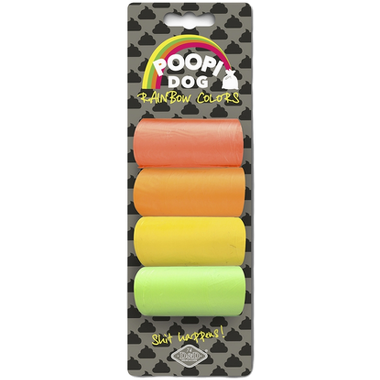 Poopi Dog Rainbow Colors/Green 60 st ZOO.se