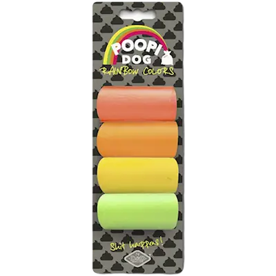 Poopi Dog Rainbow Colors /Green
