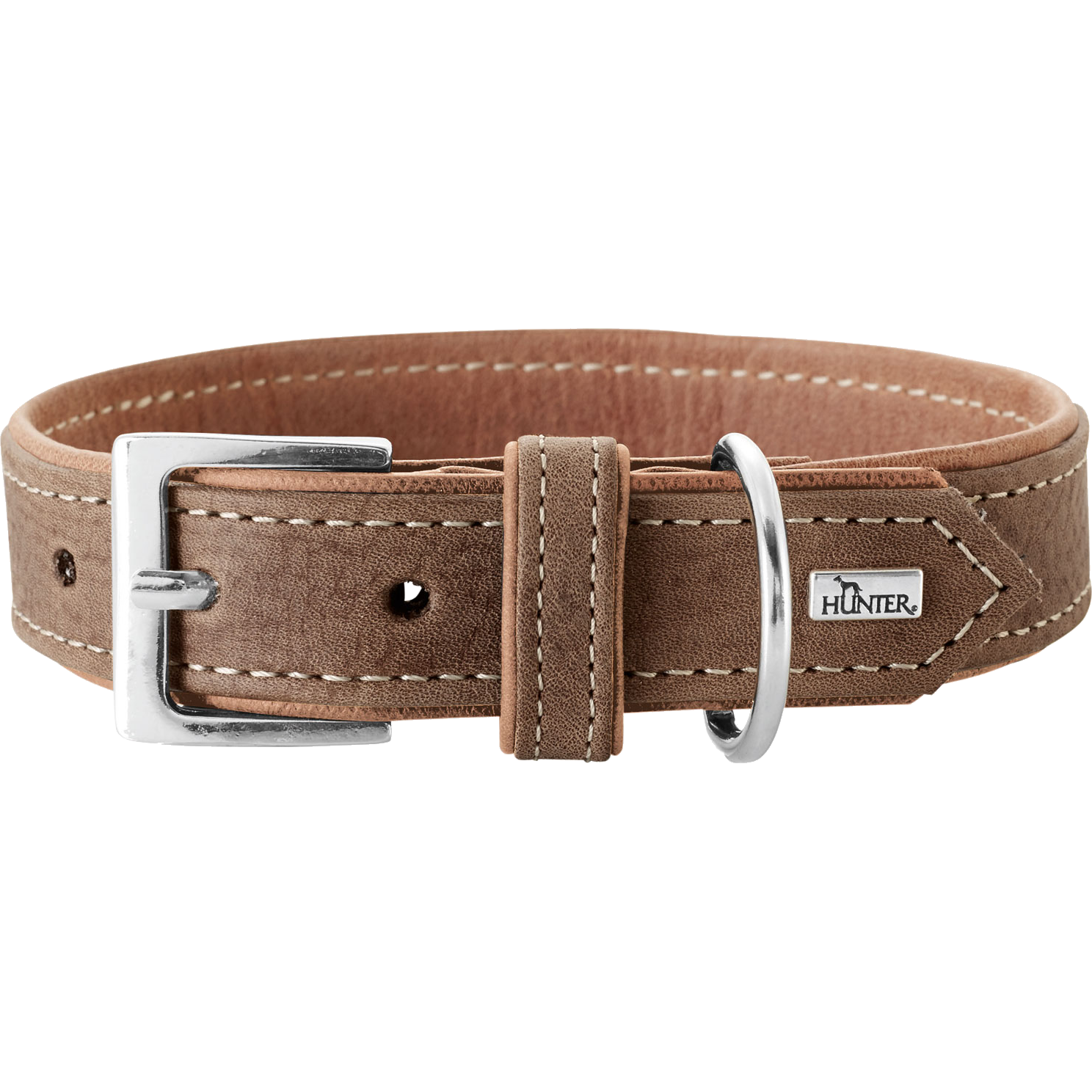 Hunter - Dog Collar Porto Tobacco/Cognac 40 - Neck 29-35cm - Hund - Halsbånd - ZOO.no