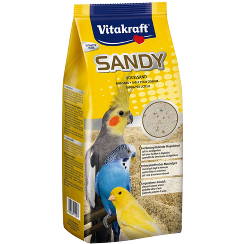 Vitakraft - Sandy 3-plus fuglesand 2,5 kg - Fugl - Bunnstrø & fuglesand - Sand & skjell - ZOO.no