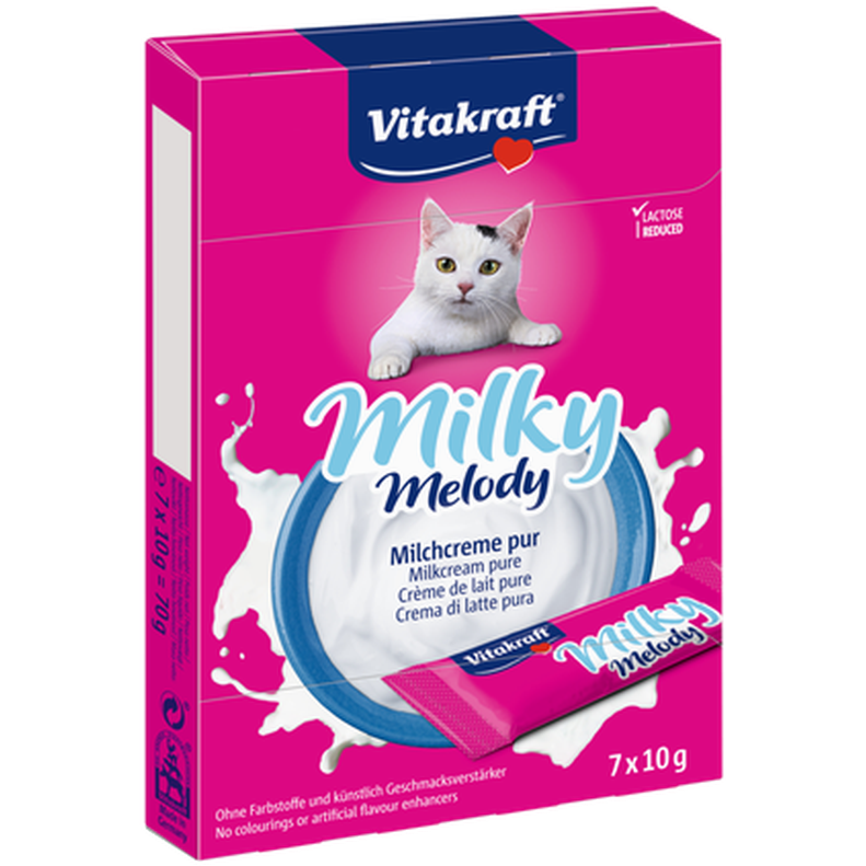 Vitakraft - Milky Melody Pure 70 g x 7 st - Katt - Kattgodis & Kattgräs - Belöningsgodis för katt - ZOO.se