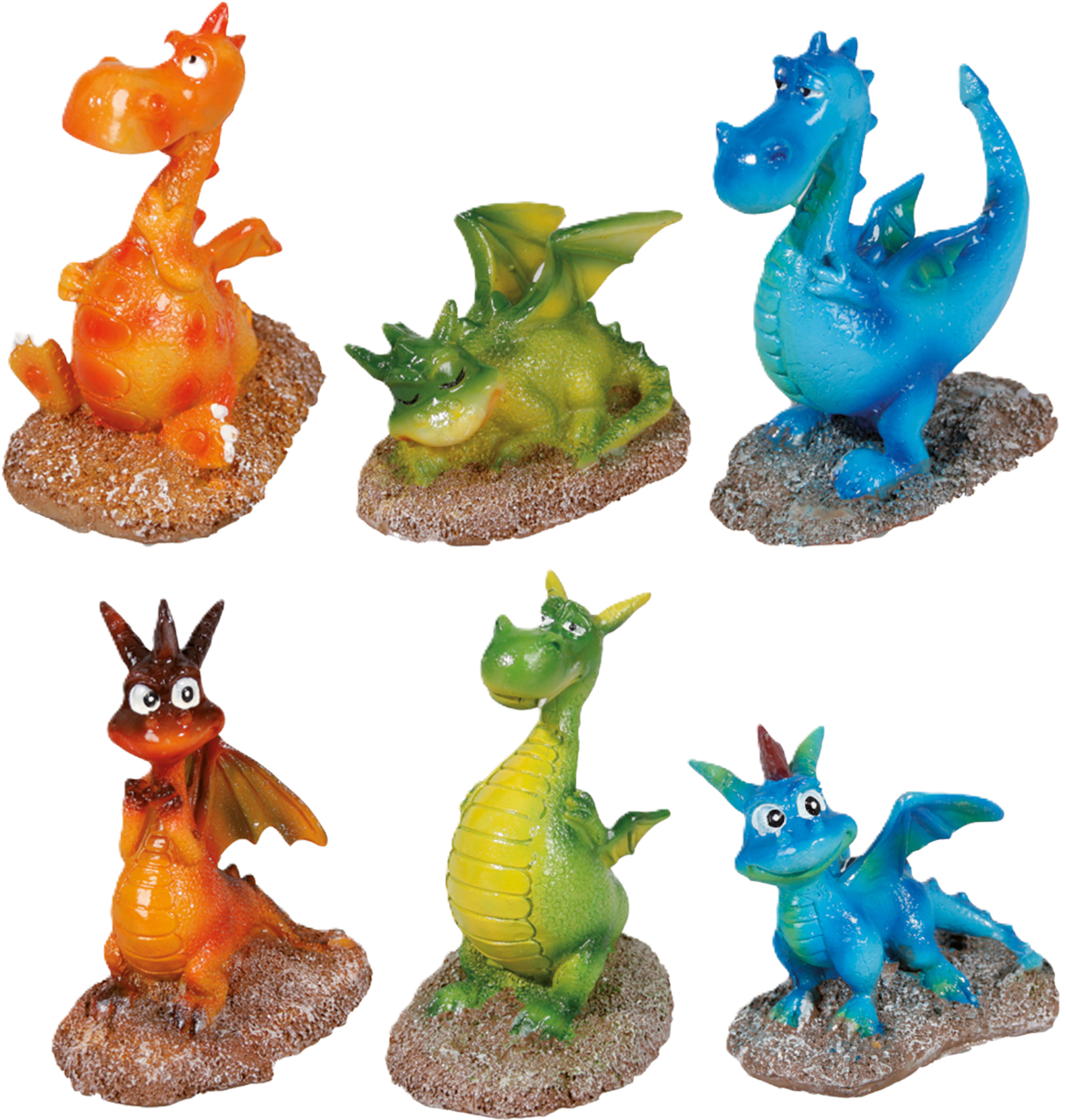 Flamingo Decoration Dragon 4,4 x 7,7 x 7,9 cm, Blandade figurer