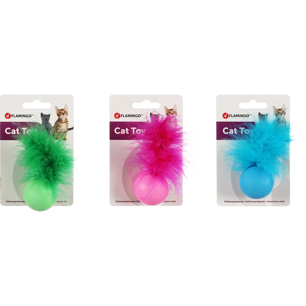 flamingo_cat_toy-howi-ball-feather-multiple-colour