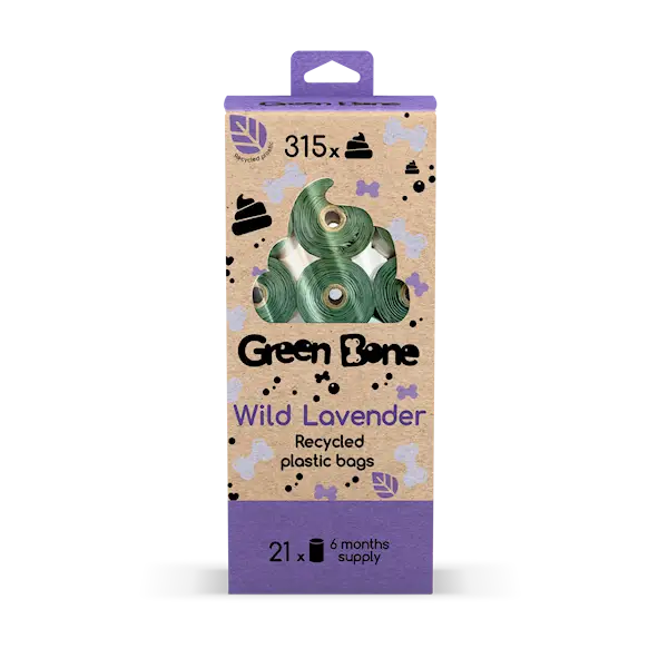 Refill Wild Lavender biologisk nedbrytbare hundeposer Grønn 315 poser