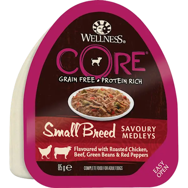 Dog Adult Savoury Medleys Small Breed Chicken, Beef, Beans & Pepper Wet 12 x 85 g