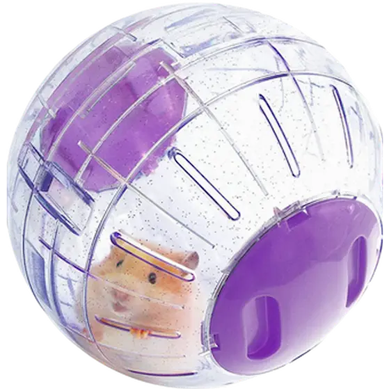 Glitter Hamster Ball Purple 18 cm