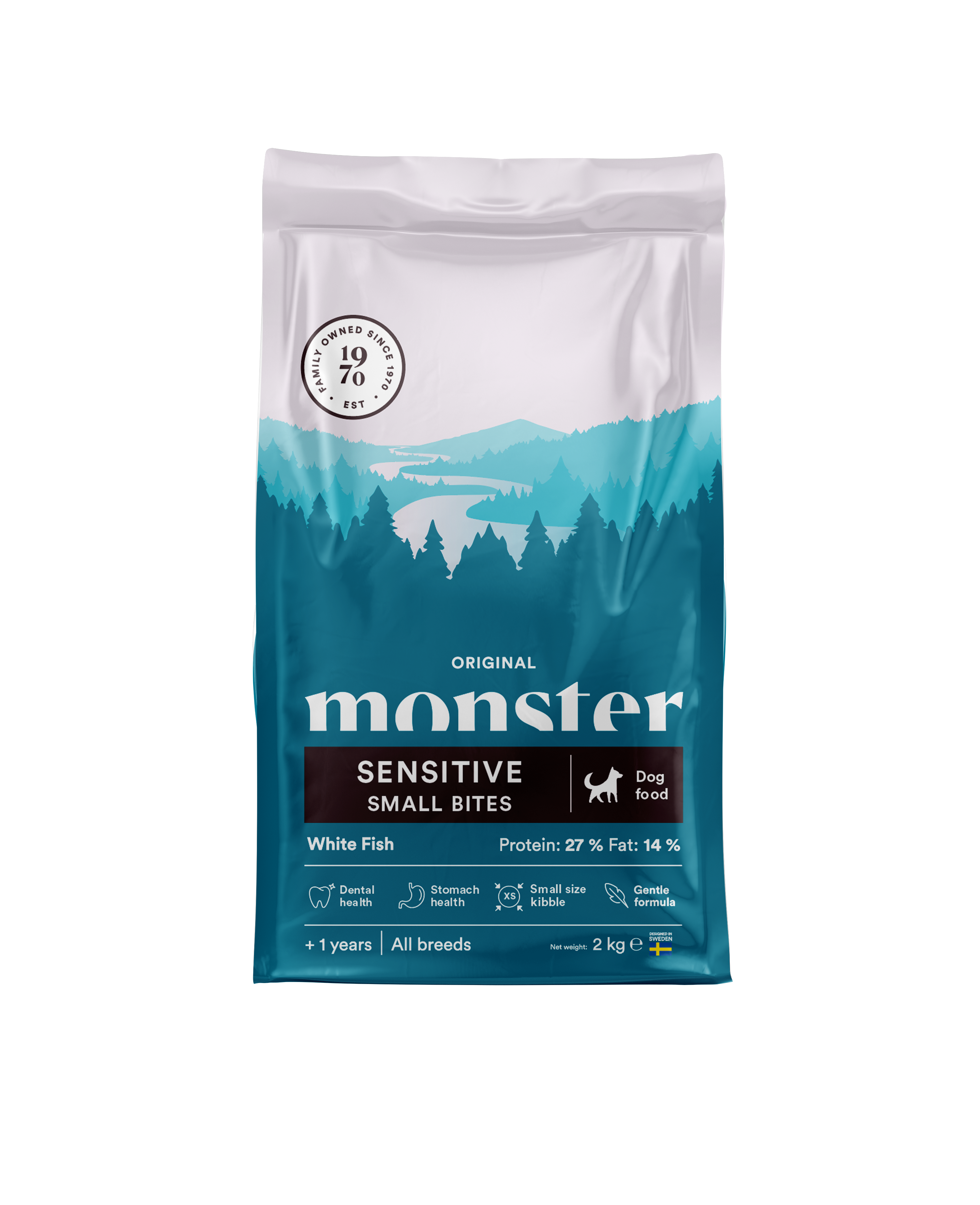 Monster Pet Food - Original Sensitive White Fish Small bites 2 kg - Hund - Hundmat & hundfoder - ZOO.se