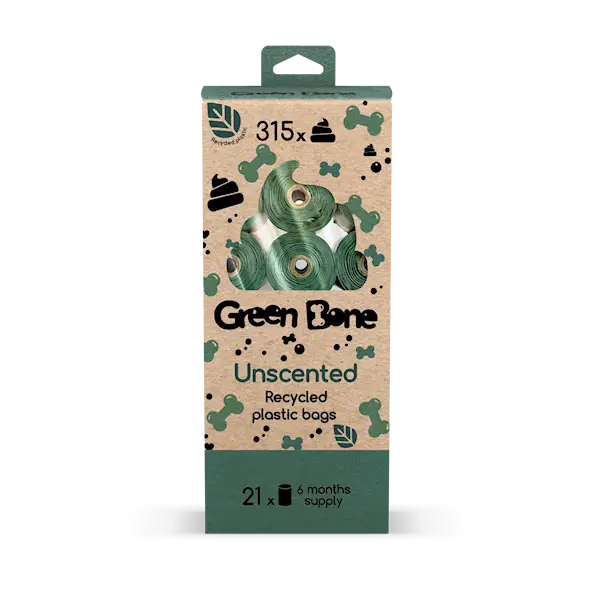 Refill Unscented - Biodegradable Dog Bags Green 315 pussia