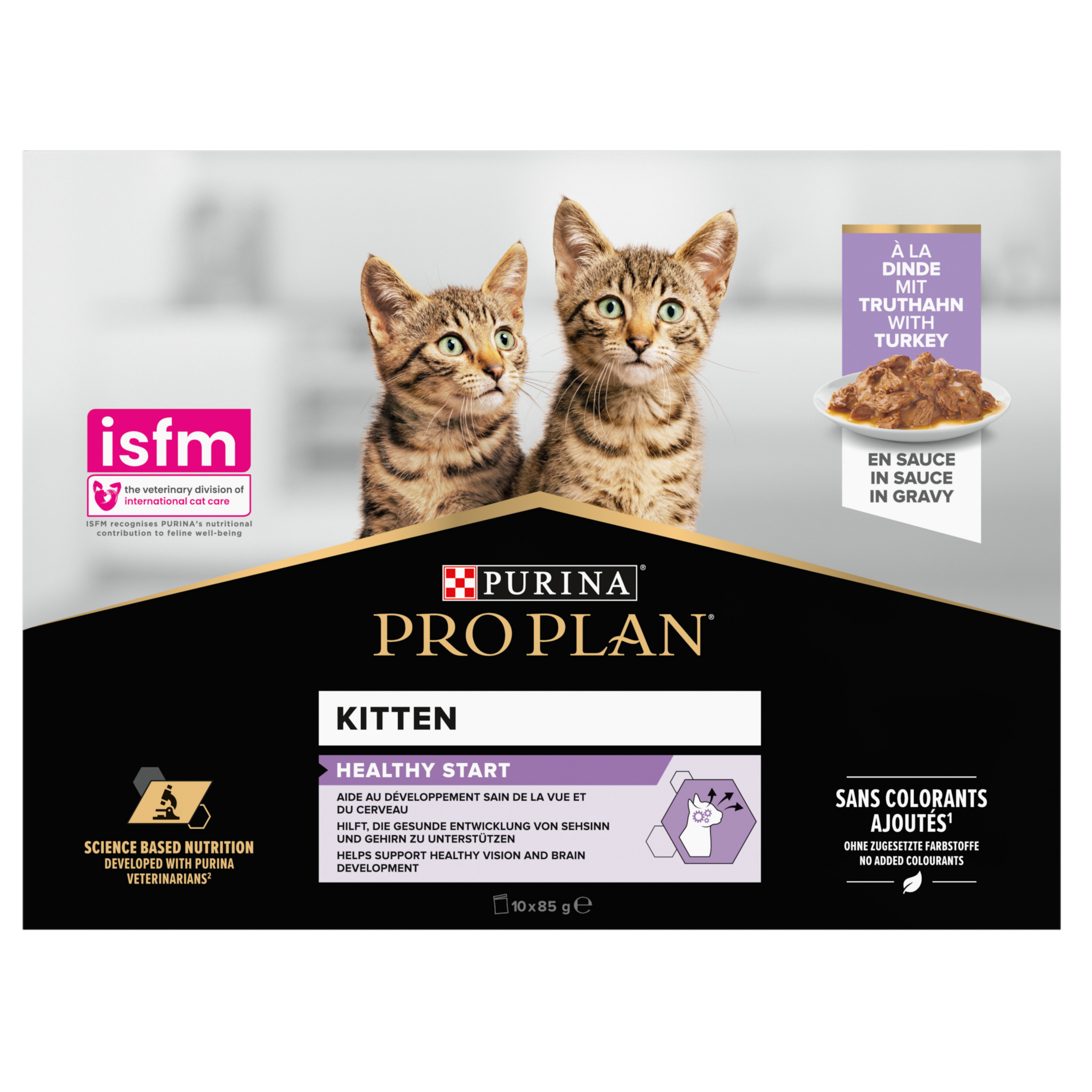 Purina Pro Plan - Cat Wet Junior with Turkey in Gravy Purple 85 g x 10 kpl - Kissat - Kissanruoka - Märkäruoka