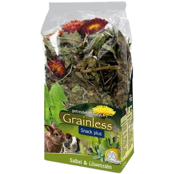JR FARM - Grainless Plus Salvie & Løvetann 100 g - Smådyr - Fôr & høy til smådyr - Høy & urter til smådyr - ZOO.no