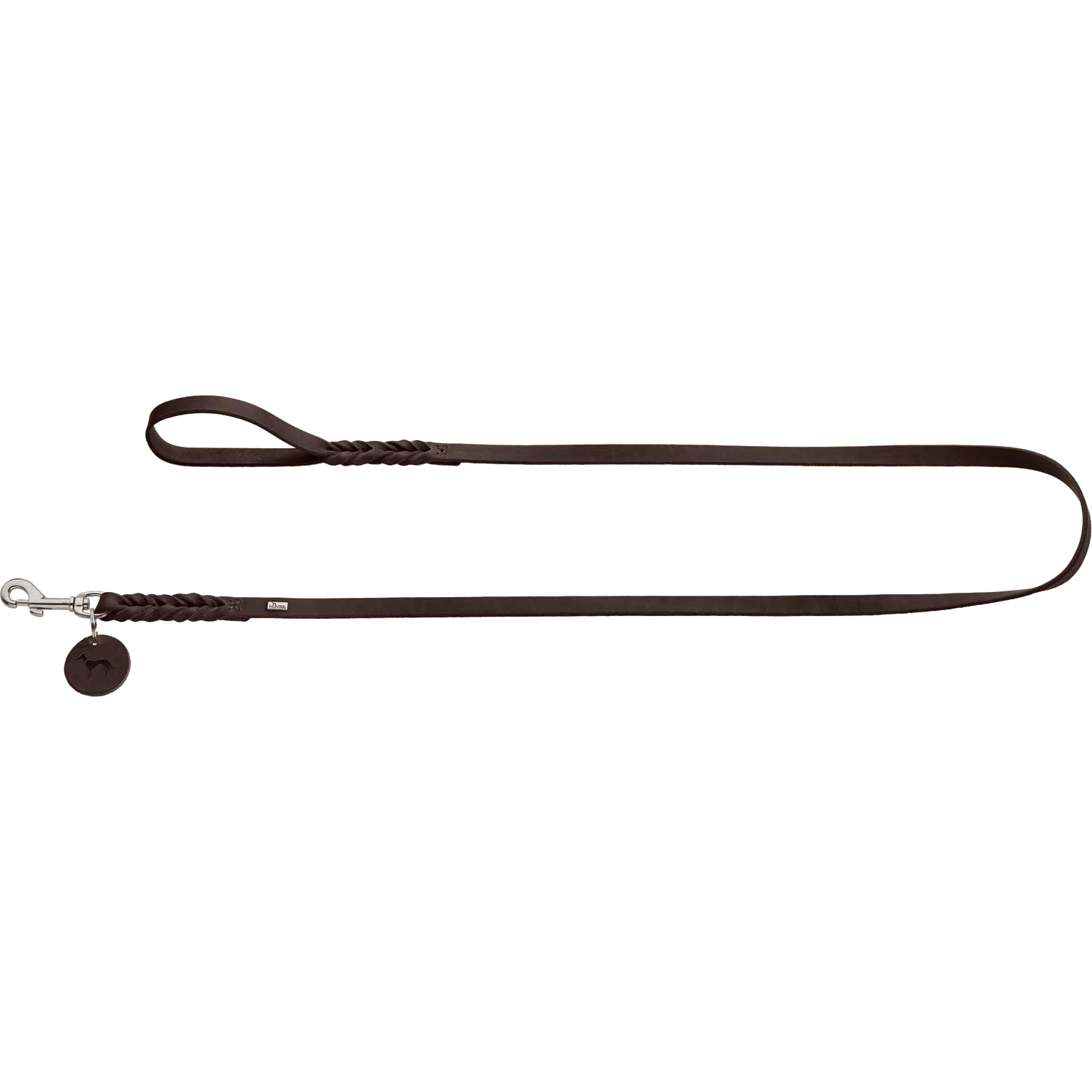 Hunter - Dog Leash Solid Education Dark Brown 200 cm, 16 mm - Hund - Halsbånd - ZOO.no