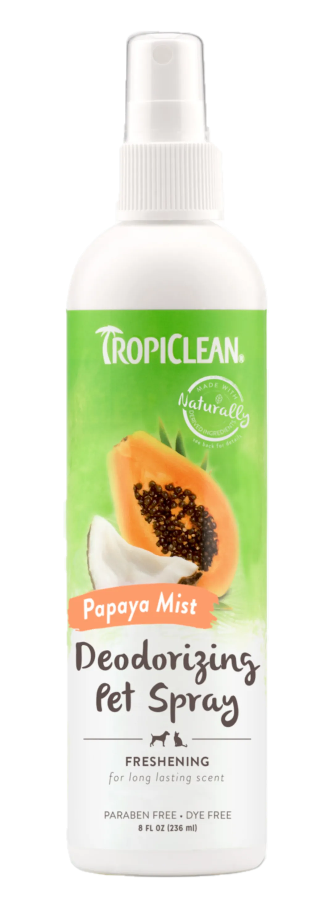 TropiClean Papaya Mist Deodorizing Spray for Pets 236 ml
