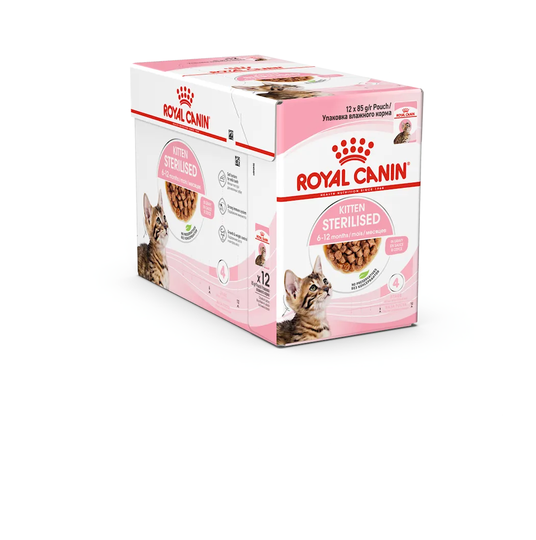 Royal Canin Kitten Sterilised Gravy Våtfoder för kattunge 85 g x 12 st