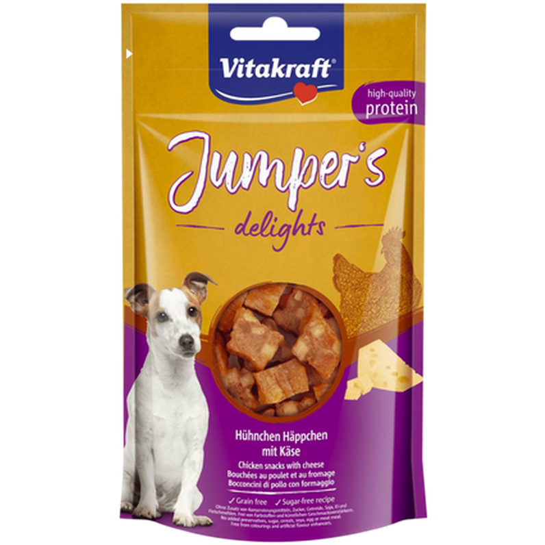 Vitakraft - Dog Jumpers Delights Kylling og ost 80g - Hund - Hundegodbiter & tyggebein - Belønningsgodbiter for hund - ZOO.no