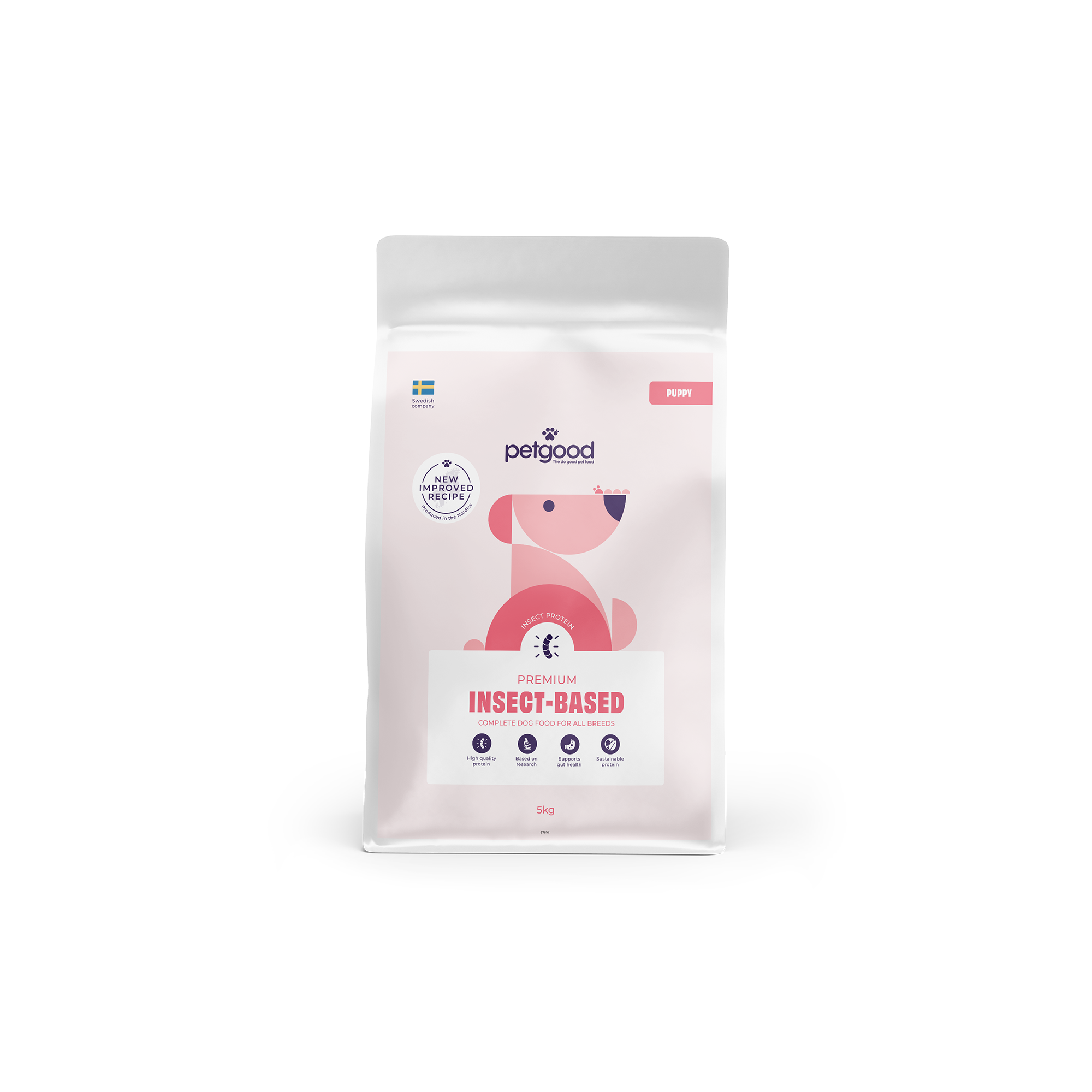 Petgood Insektsbaserat premiumfoder f&ouml;r valpar 5kg - Hund - Hundmat & hundfoder - Torrfoder f&ouml;r hund - Petgood - ZOO.se