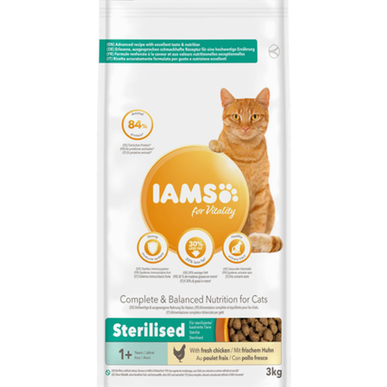 IAMS for Vitality Adult Sterilised Chicken - 10 kg