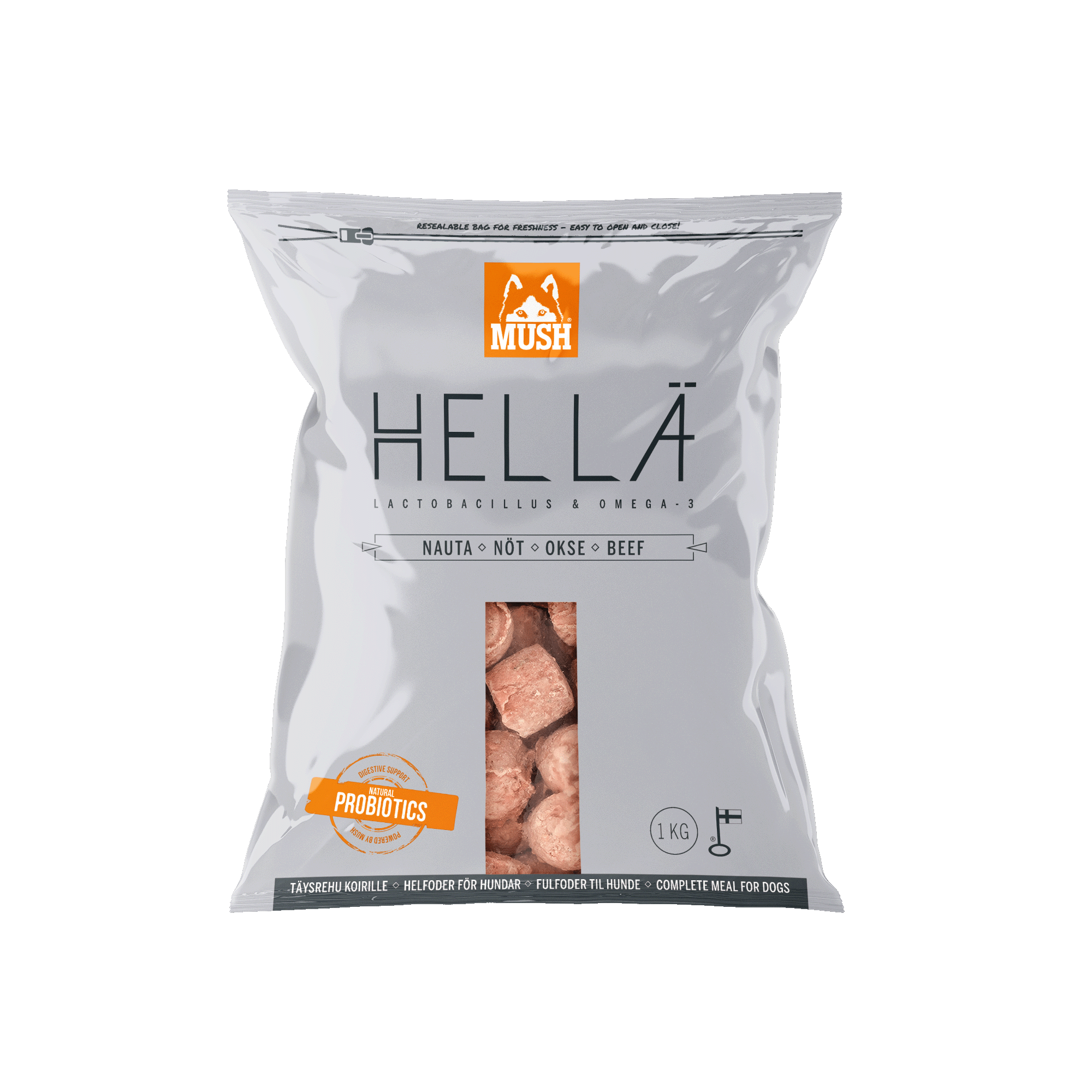 Mush - Hellä Nöt 1 kg - Hund - Hundmat & hundfoder - Färskfoder till hund & valp - ZOO.se