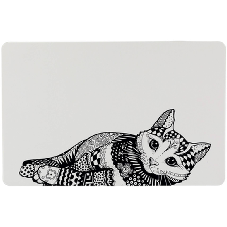 Trixie - Zentangle Place Mat White 44 cm - Katt - Matplats & Vattenfontäner för katt - ZOO.se