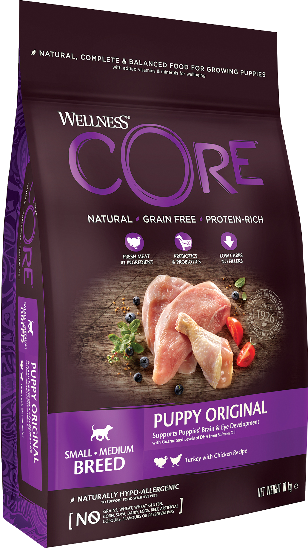 CORE Petfood - Dog Puppy Original Small & Medium Chicken & Turkey Dry 10 kg - Hund - ZOO.se
