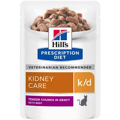 k/d Kidney Care Beef Pouch - Wet Cat Food