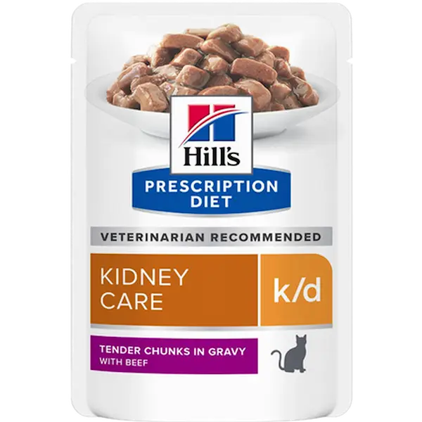 k/d Kidney Care Beef Pouch - Wet Cat Food