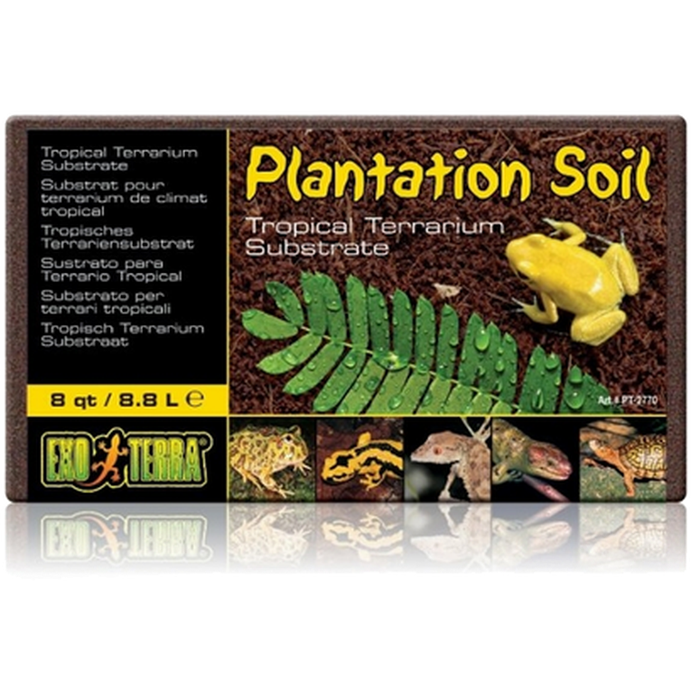Exoterra - Plantation Soil Brick - Tropical Terrarium Substrate Brown 8,8 L x 3 - Reptil - ZOO.se