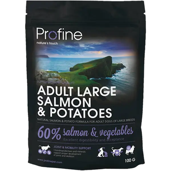 Dog Dry Food Adult Large Salmon & Potatoes Black 15 kg