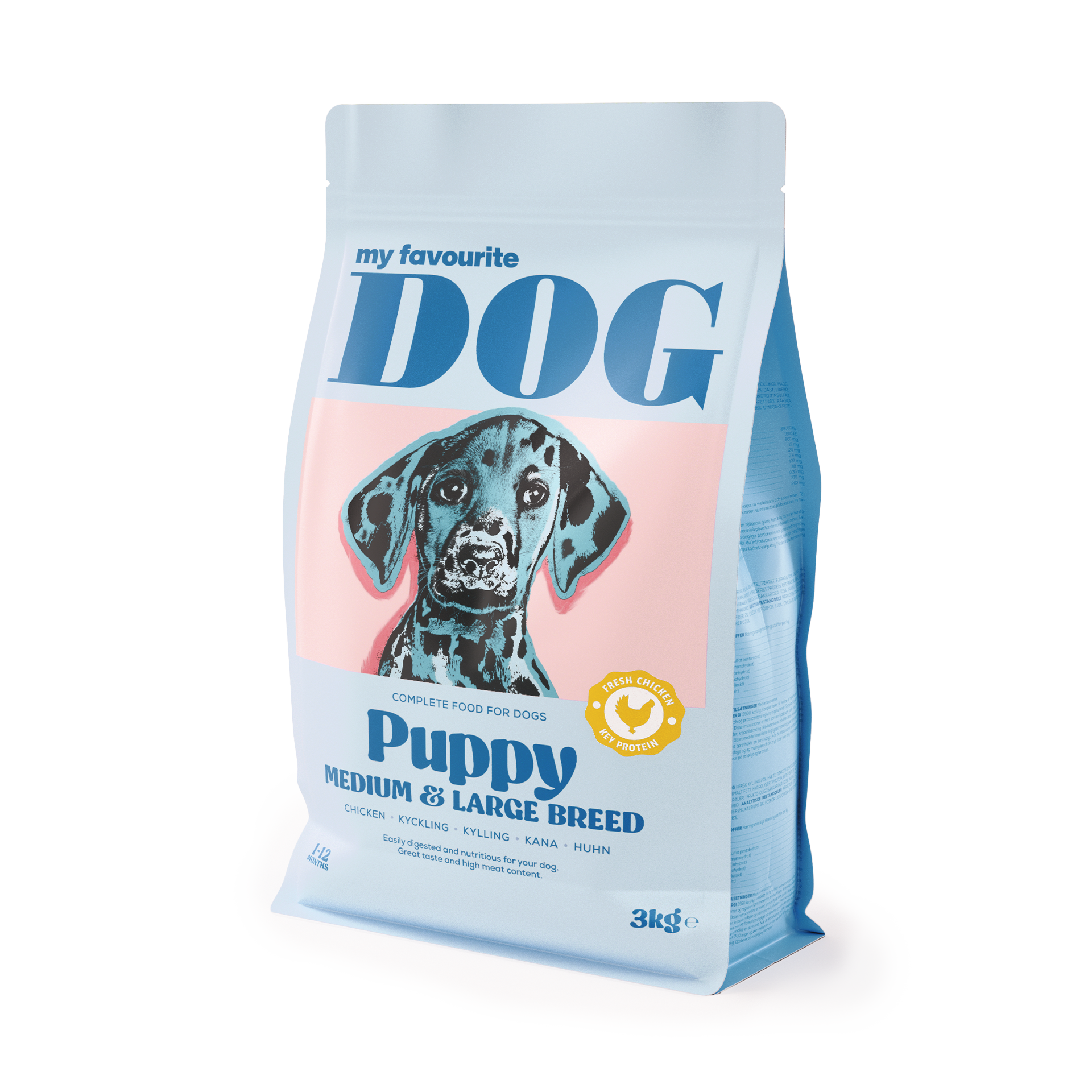My favourite DOG - Keskikokoisen/suuren rodun koiranpentu Kana 3kg - Koirat - Koiranruoka - Kuivaruoka