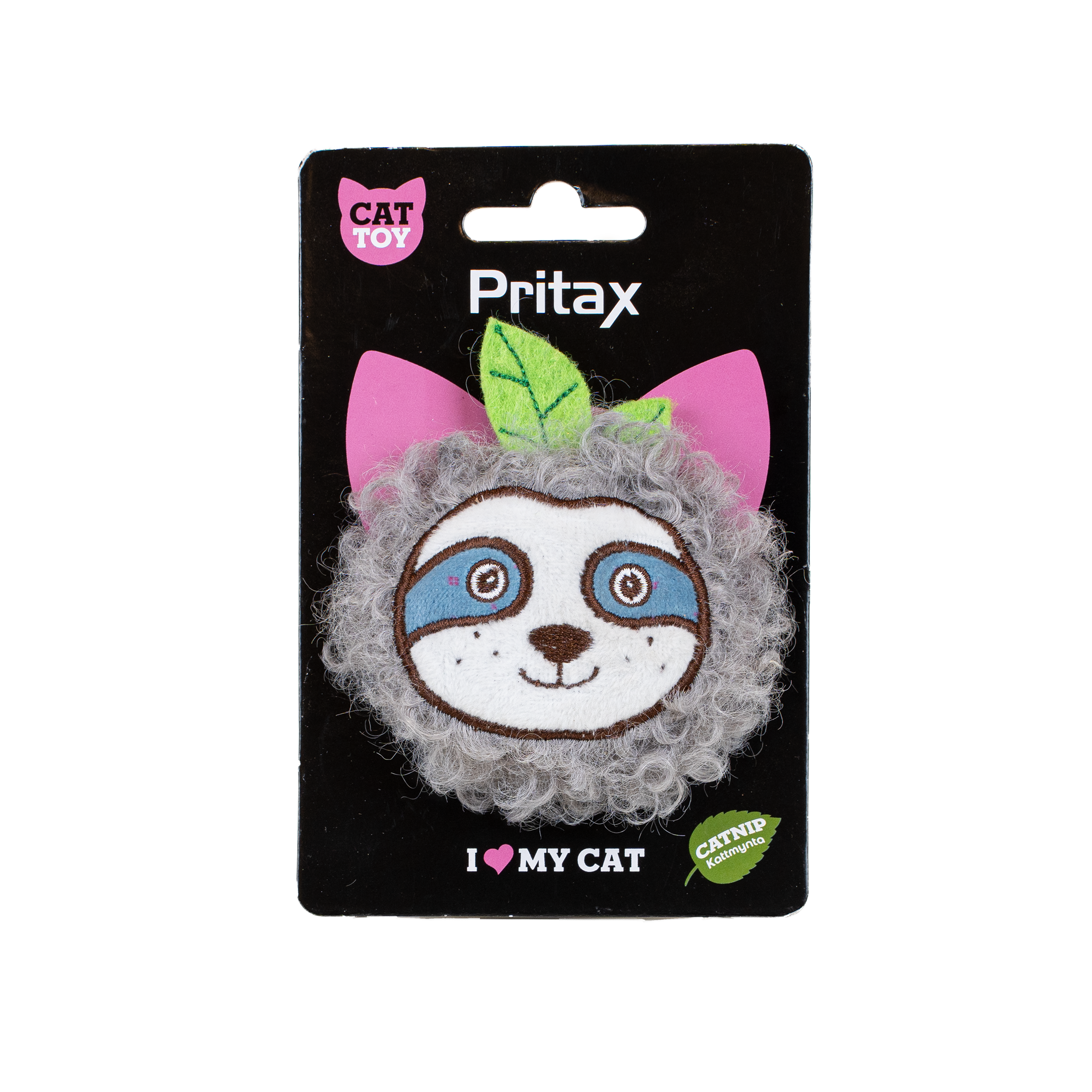 Kattleksak Sengångarhuvud Sune, 8x10x2,5cm, Flerfärgad