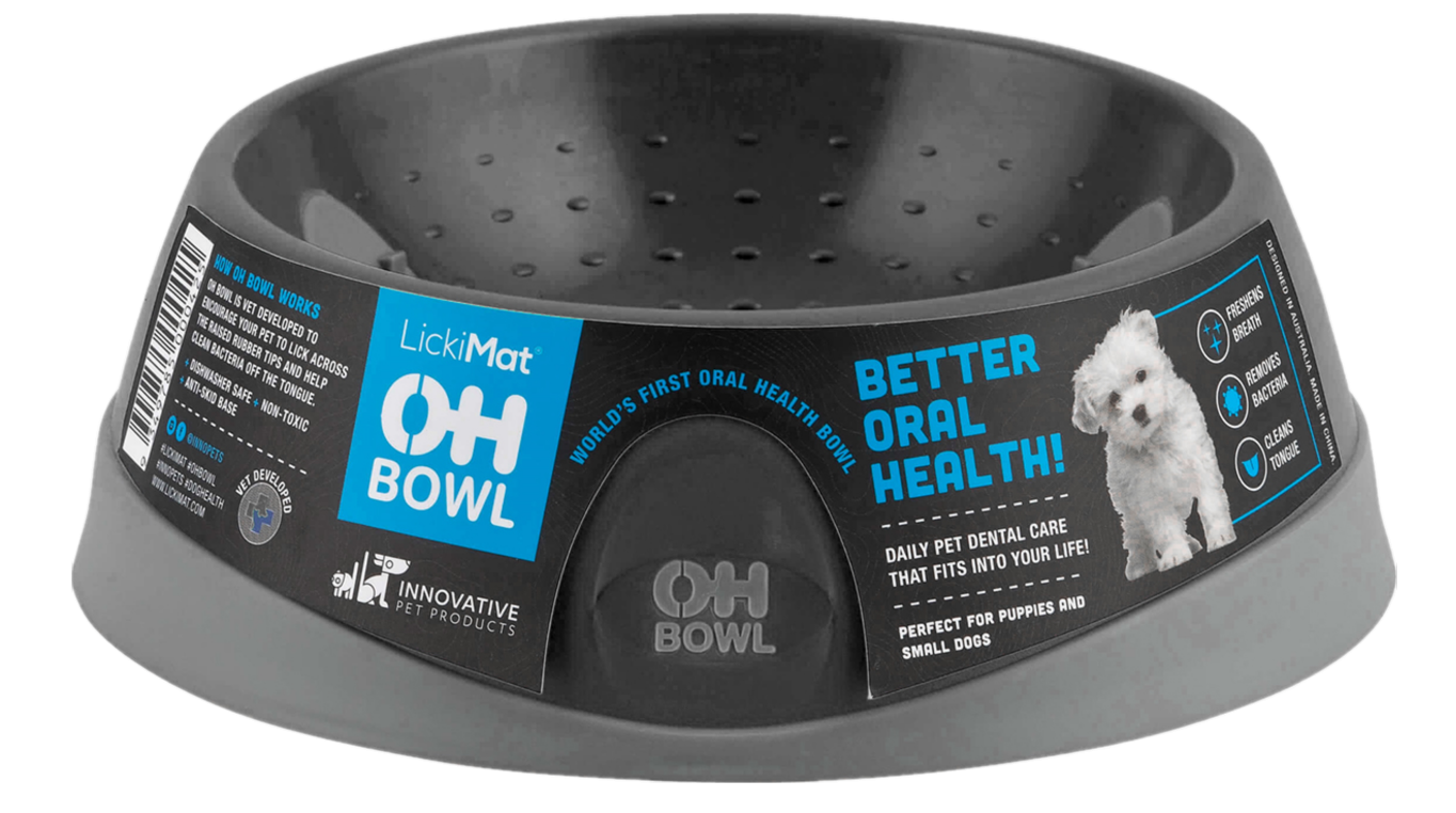 LickiMat Matskål Oral Hygiene Bowl Svart S, Ø16x5cm