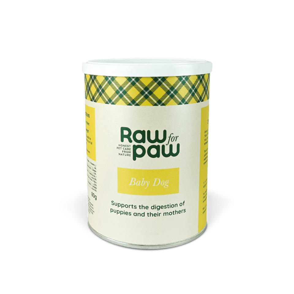 Supplement Baby Dog 80 g - Hund - Hundvård & Tillskott - Kosttillskott för hund & Hundvitaminer - Raw for Paw - ZOO.se