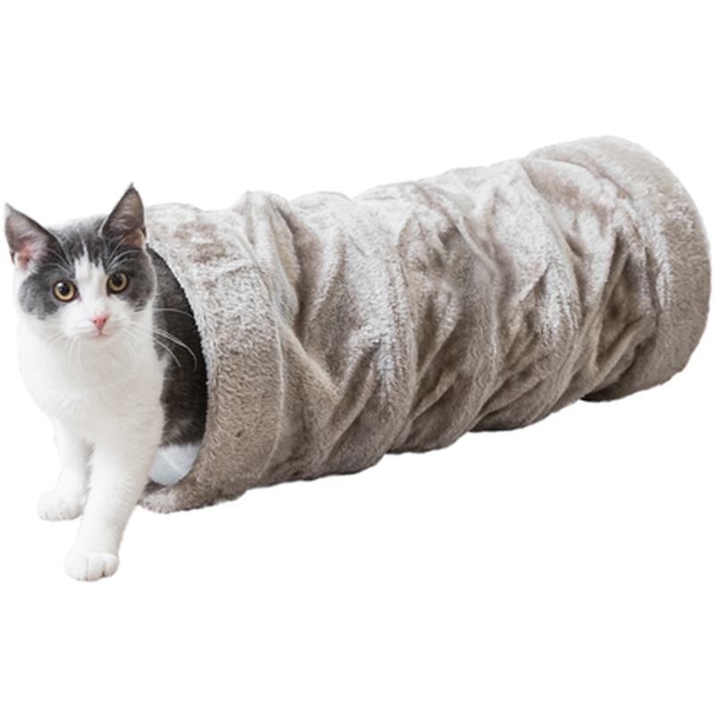 Trixie - Playing tunnel plush Gray 60 cm - Katt - Kattleksaker - ZOO.se