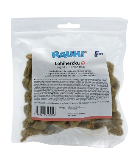 Rauh - Laxgodis 100 g - Hund - Hundgodis - Naturligt hundgodis - ZOO.se