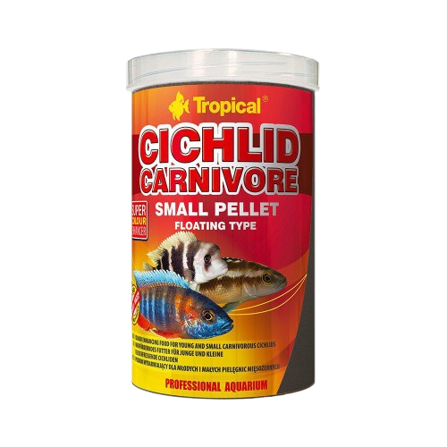 Tropical - Cichlid Carnivore Small Pellet 1000 ml/360 g - Akvaristik - Fiskfoder & Fiskmat - ZOO.se