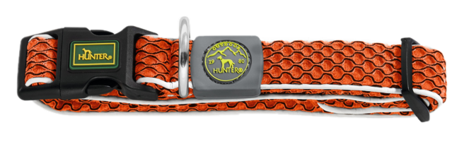 Hunter - Hundhalsband Hilo Vario Basic Mesh Orange S-M 30-43cm - Hund - ZOO.se