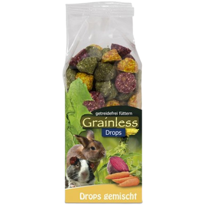 JR FARM - Grainless Drops Blandet 140 g - Smådyr - Godbiter og gnagestenger - Belønningsgodbit for smådyr - ZOO.no