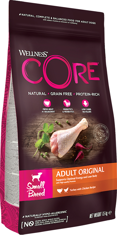 Preview of Core Petfood Dog Adult Original Small Breed Chicken & Turkey Dry 1,5 kg