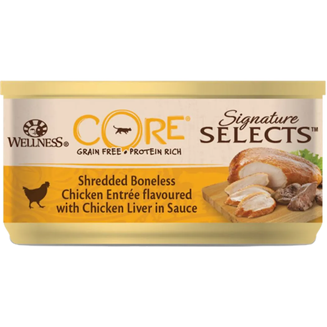 CORE Petfood Cat Adult Signature Selects Shredded Chicken & Chicken Liver Wet