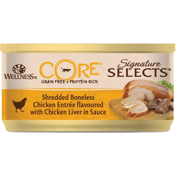 Cat Adult Signature Selects Shredded Chicken & Chicken Liver Wet