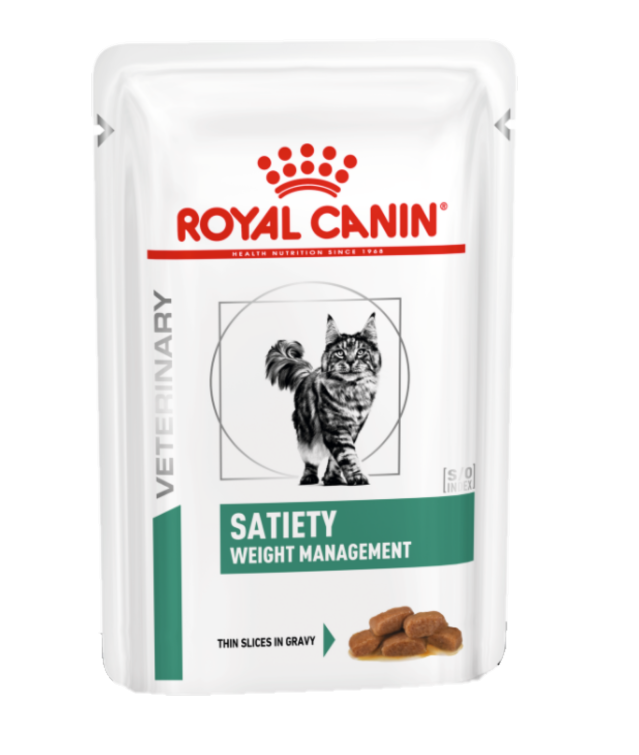 Cat Satiety Weight Management 85 g x 12 stk - Portion Bags - Katt - Kattefôr & kattemat - Veterinærfôr for katt, Veterinær - Veterinærfôr til katter - Royal Canin Veterinary Diets Cat