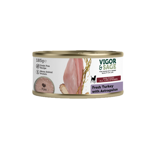 Vigor & Sage Vigor & Sage Astragalus & Fresh Turkey 185 g