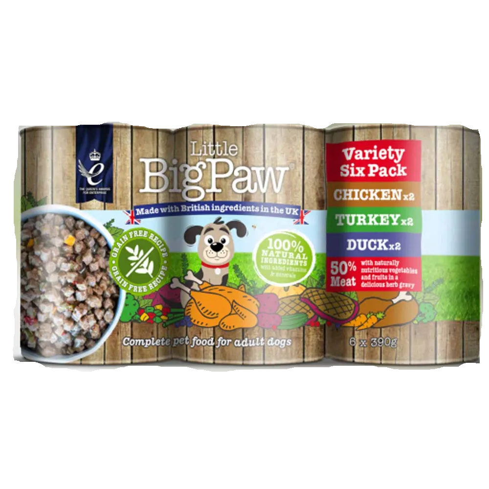 Variety Six Pack 6x390 g - Hund - Hundmat & hundfoder - Våtmat & Våtfoder för hund - Little BigPaw - ZOO.se
