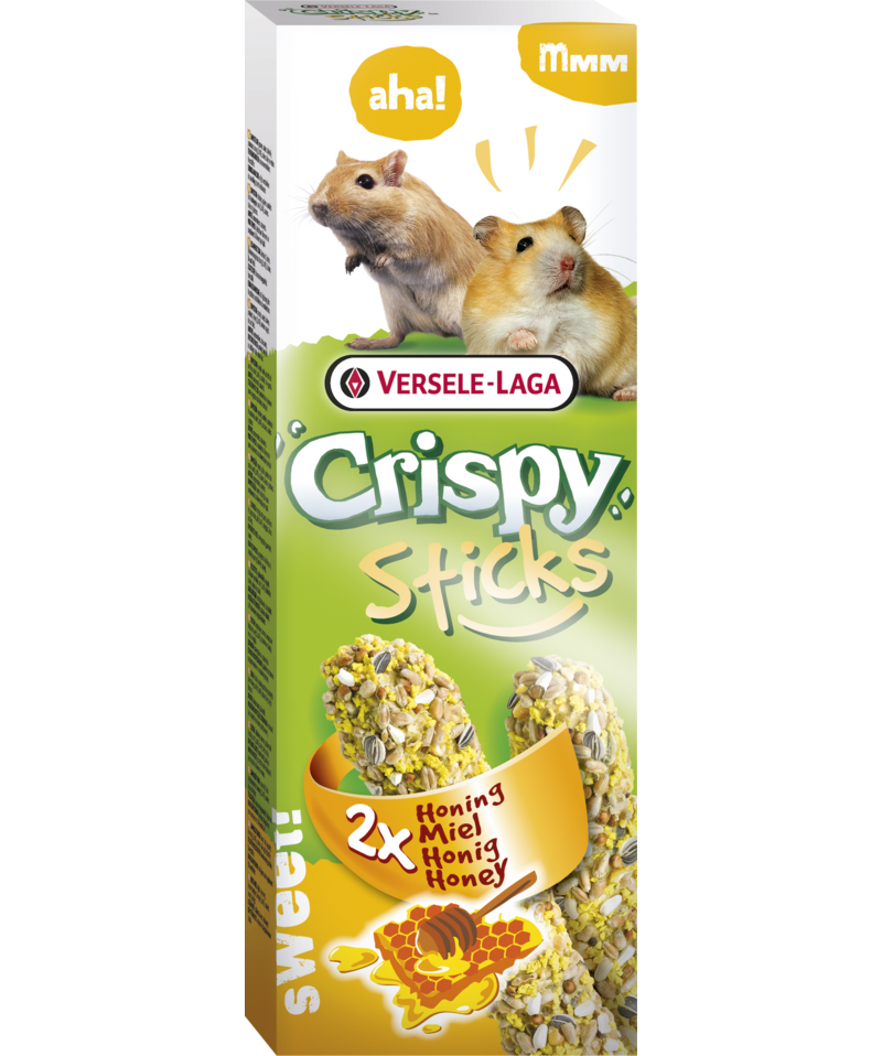 Versele-Laga - CrispySticks Hamsters-Gerbils Honning 2-pk. - Smådyr - Godbiter og gnagestenger - Frøstenger og Kräcker - ZOO.no