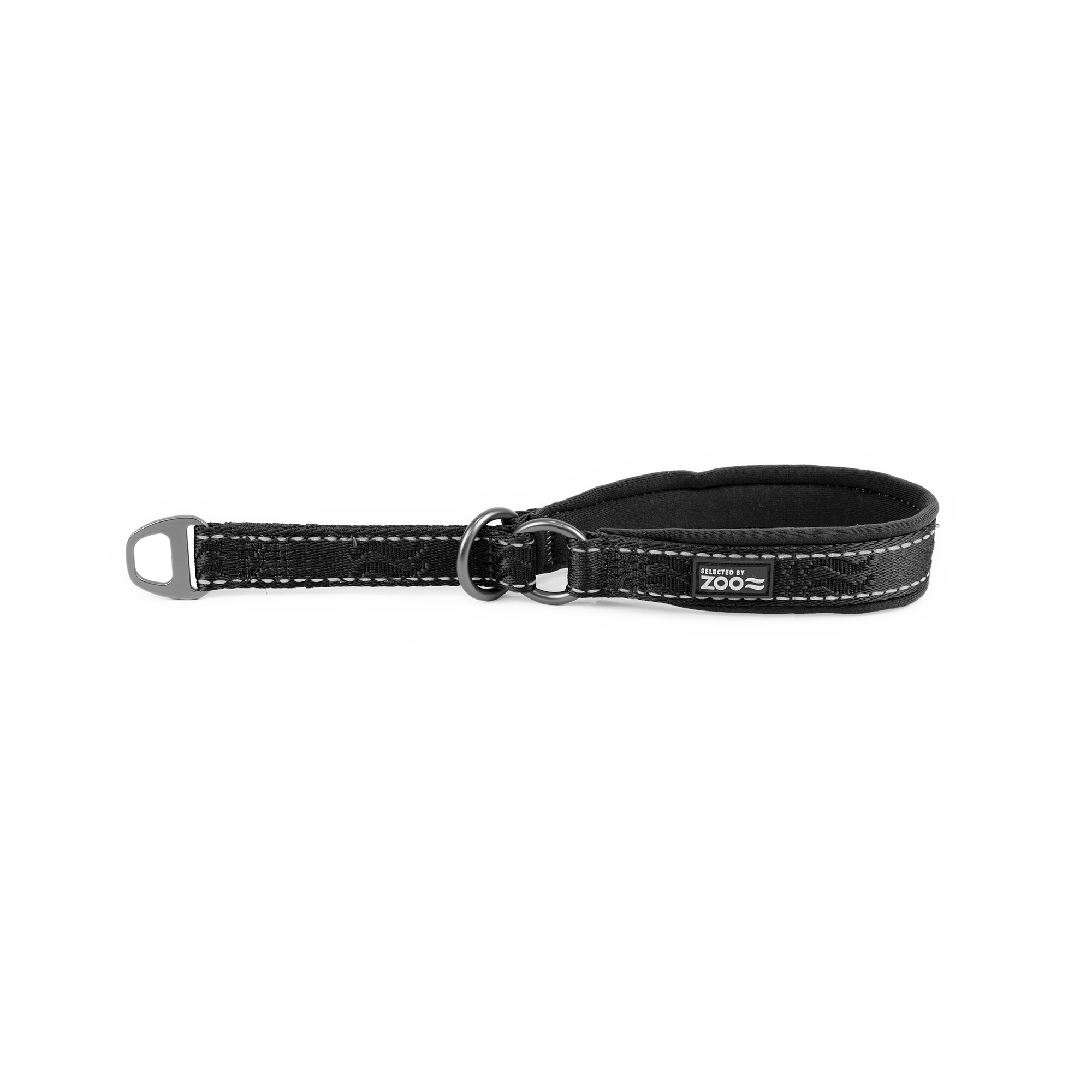 Hundhalsband Rufus halvstryp 20 mm x 3545 cm Svart