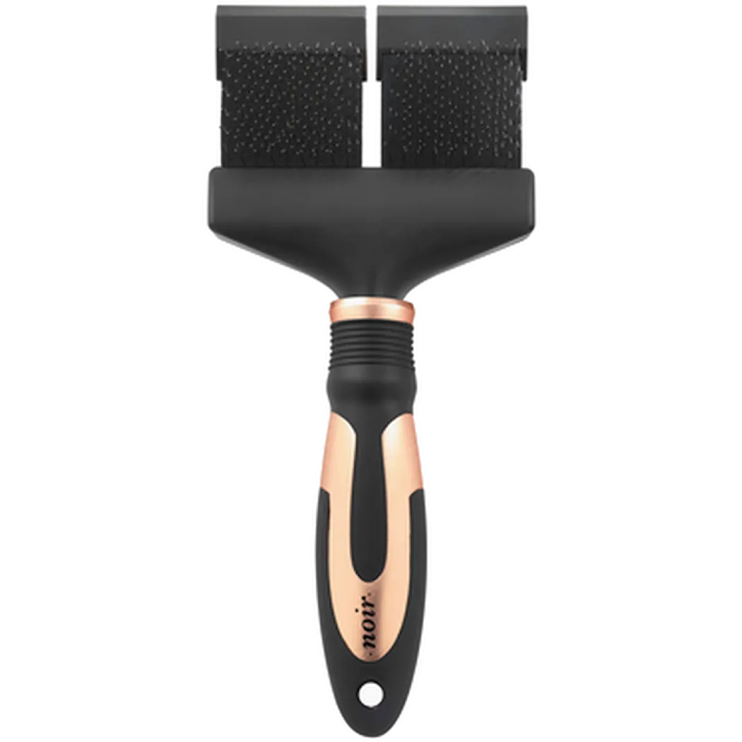 Noir Flexible Slicker Brush Double Black 21 x 9,5 cm