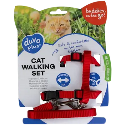 Cat Walking Set Uni Mix - Comfortable harness and lead