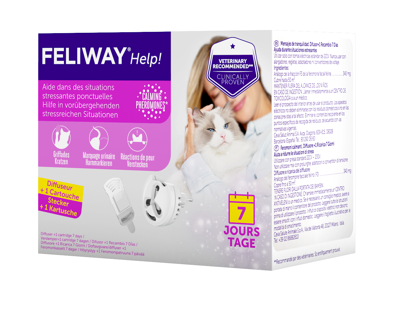 Feliway - Help Feromondoftavgivare - Katt - Kattvård & Tillskott - Feromoner för katt - ZOO.se