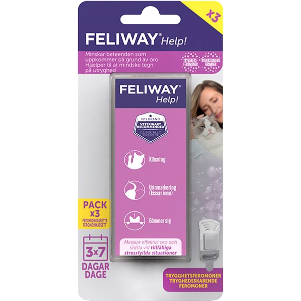 Feliway - Refillkasset Till Feromondoftavgivare 3-pack - Katt - Kattvård & Tillskott - ZOO.se