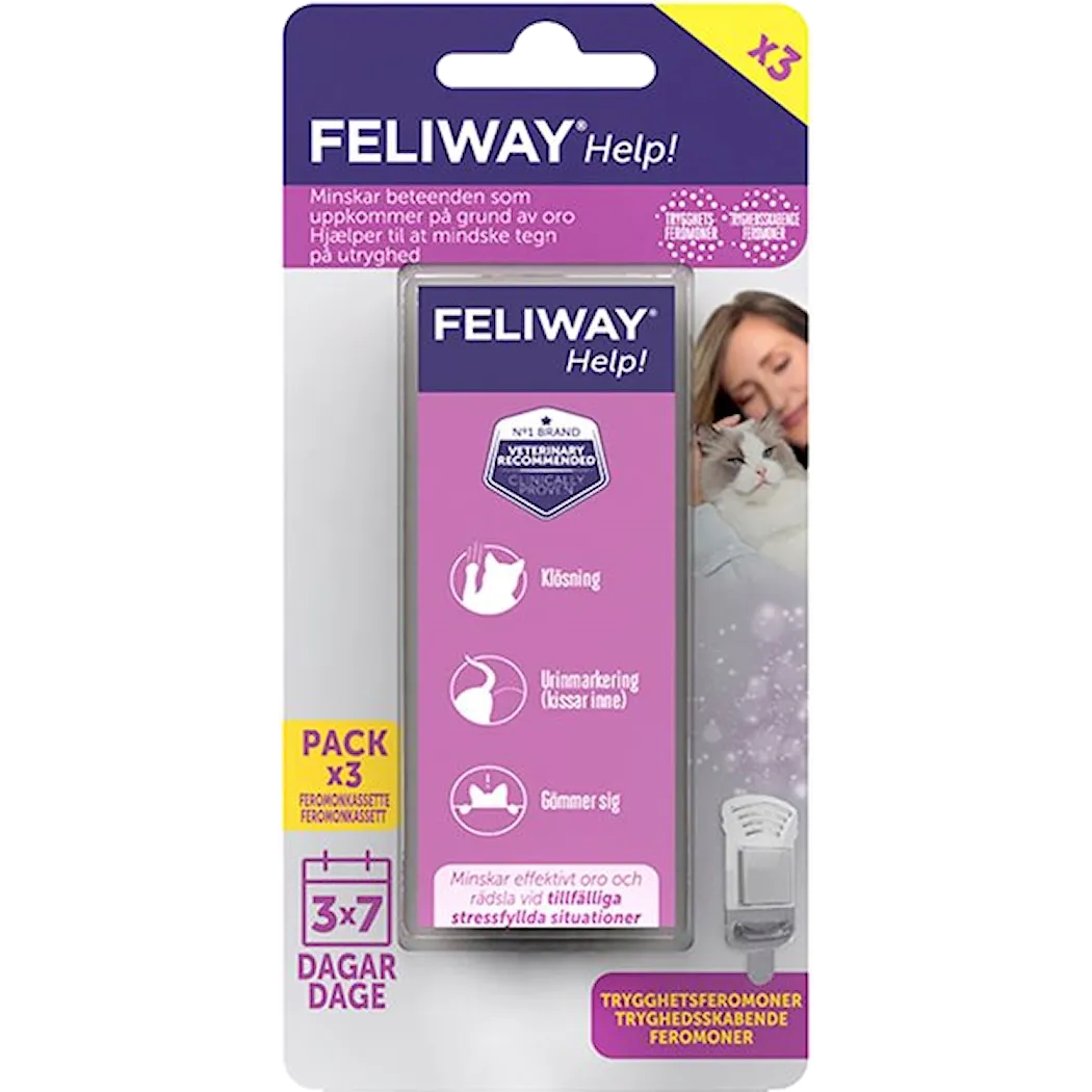 Feliway Refillkasset Till Feromondoftavgivare 3-pack